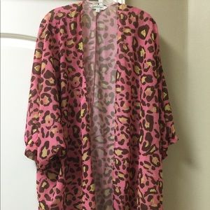 Ladies Multicolor Long Lightweight Cardigan by Davi & Dani. Size S.